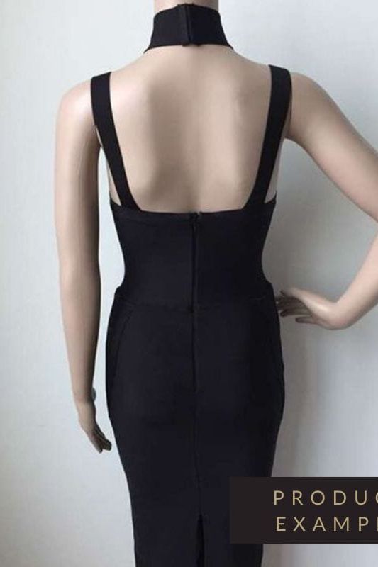 Bianca Bodycon Dress - Classic Black - Fashionpara