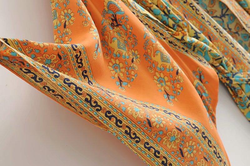 Bohemian Floral Kimono Dress 13