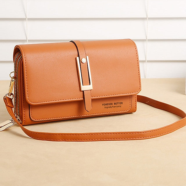 PU Crossbody Phone Bag Mobile Leather Wallet