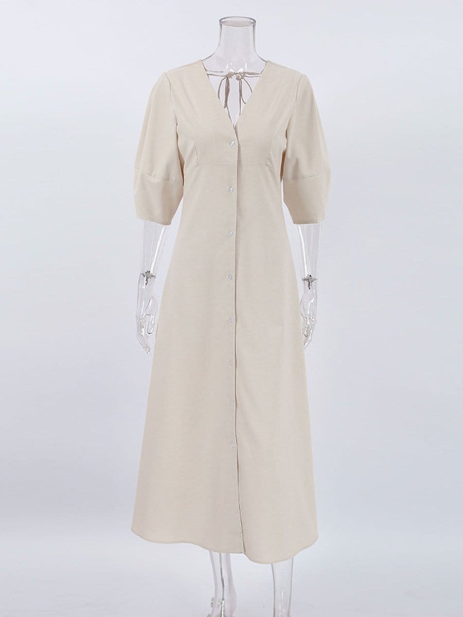 Backless Midi Dress - Fashionpara