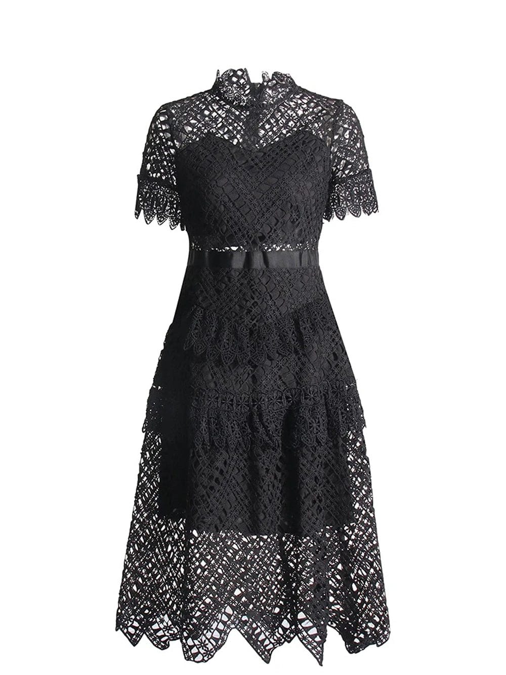 Hollow Out Ruffle - Fashionpara