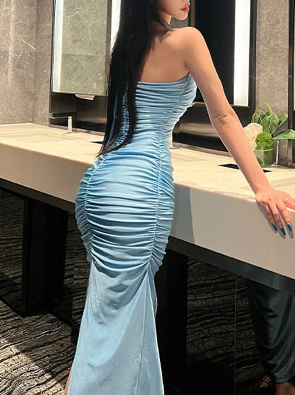 Appliques Halter Sleeveless - Fashionpara