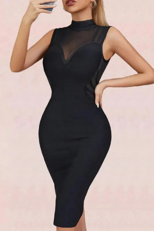 Brooklyn Bodycon Dress - Classic Black - Fashionpara