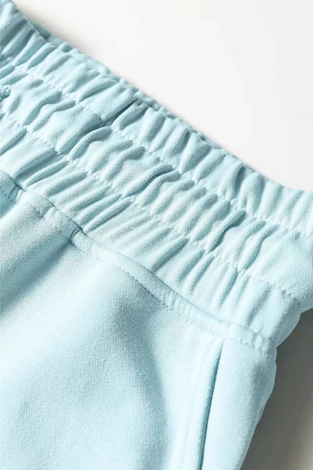 Drop Shoulder Puff Sleeve Crop Pullover Drawstring Wide 6