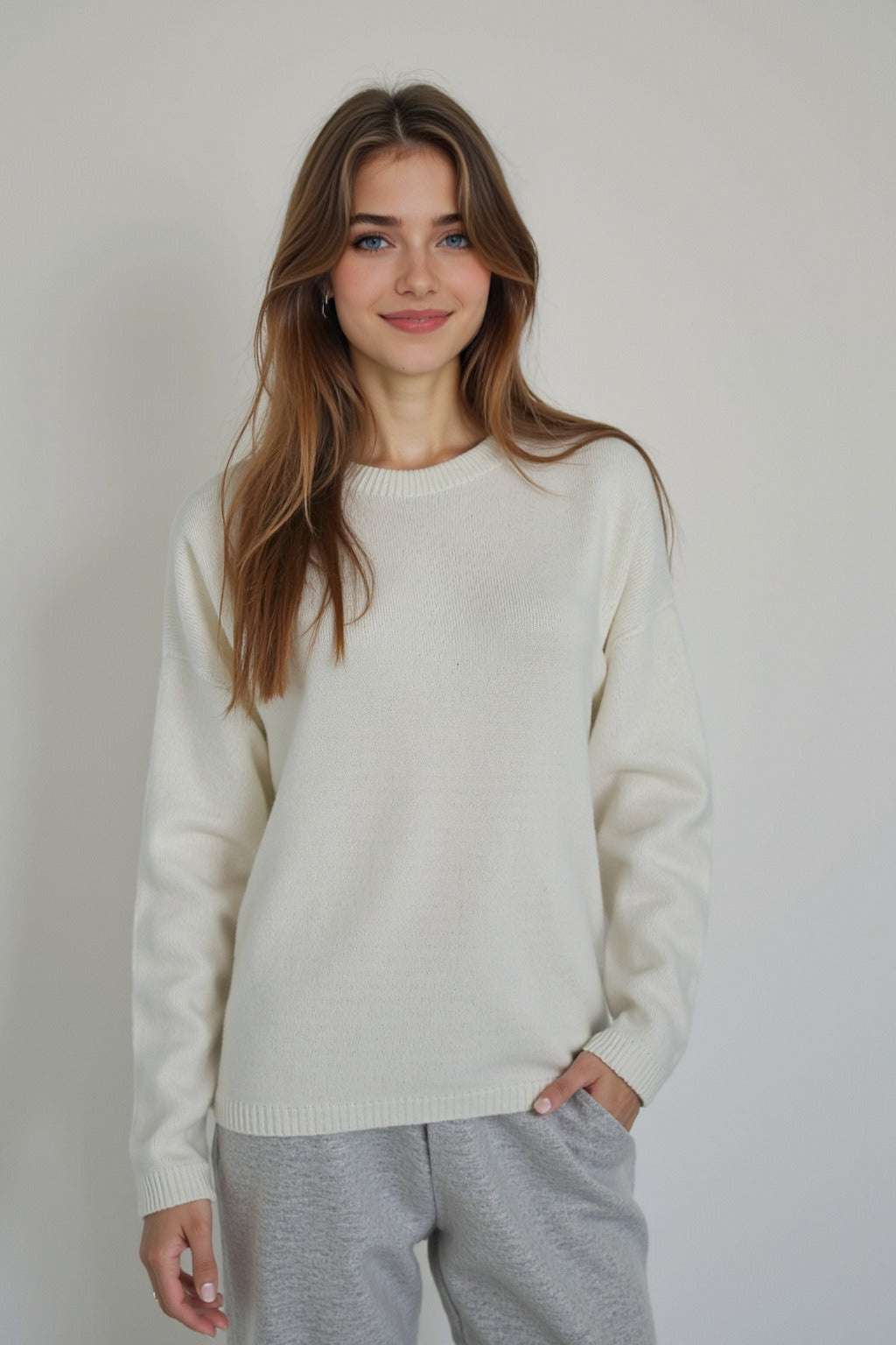 Seamless Knit Wool Pullover Sweater 5