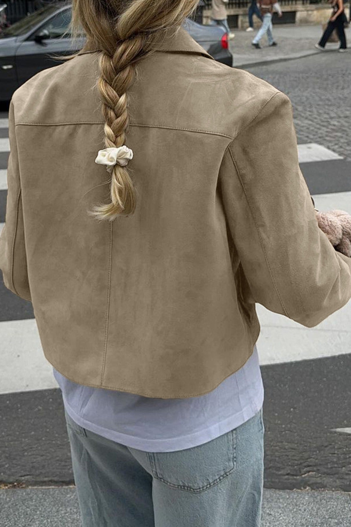 Commuter Solid Button Front Long Sleeve Coat - Fashionpara