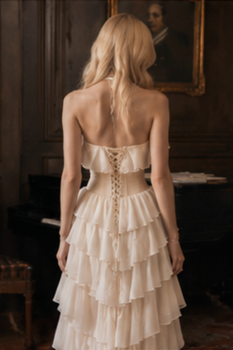 Off Shoulder Ruffle Tiered Corset Mini Dress 3