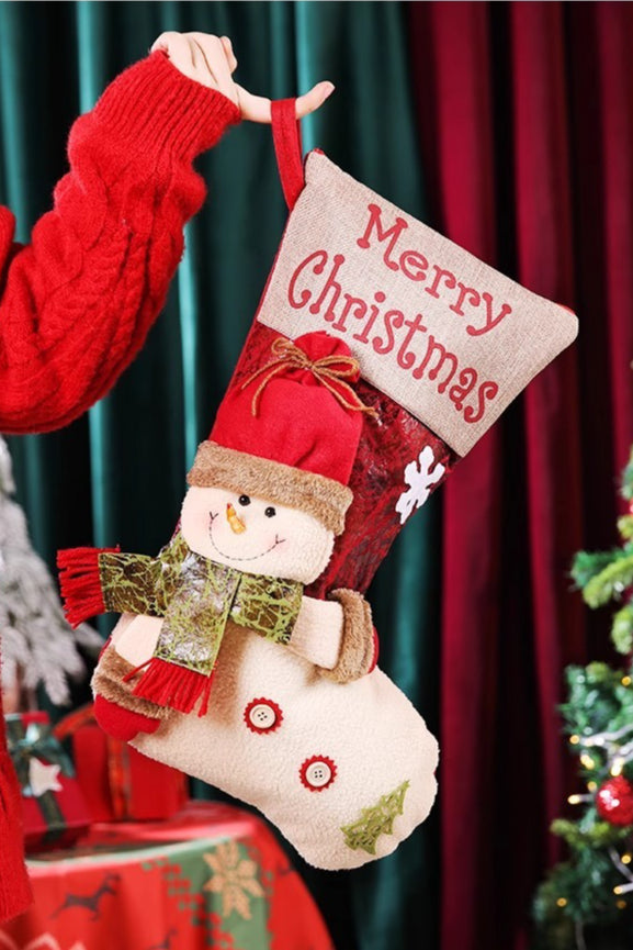 Stocking Santa Handheld Candy Gift Bag