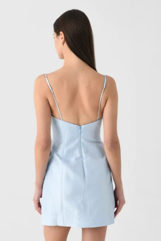 3D Floral Appliqué Spaghetti Strap A-Line Mini Dress