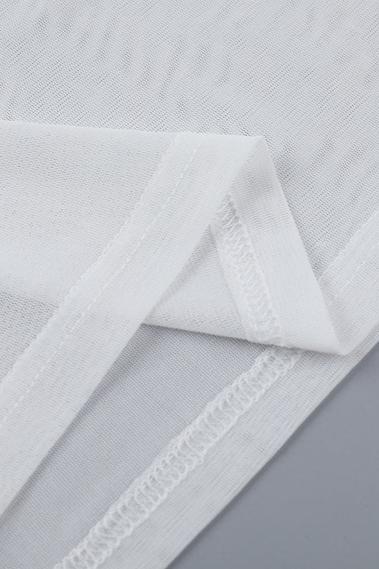 Elegant Sexy Fitted Mesh Panel Long Sleeve Bustier Party Dress - Fashionpara