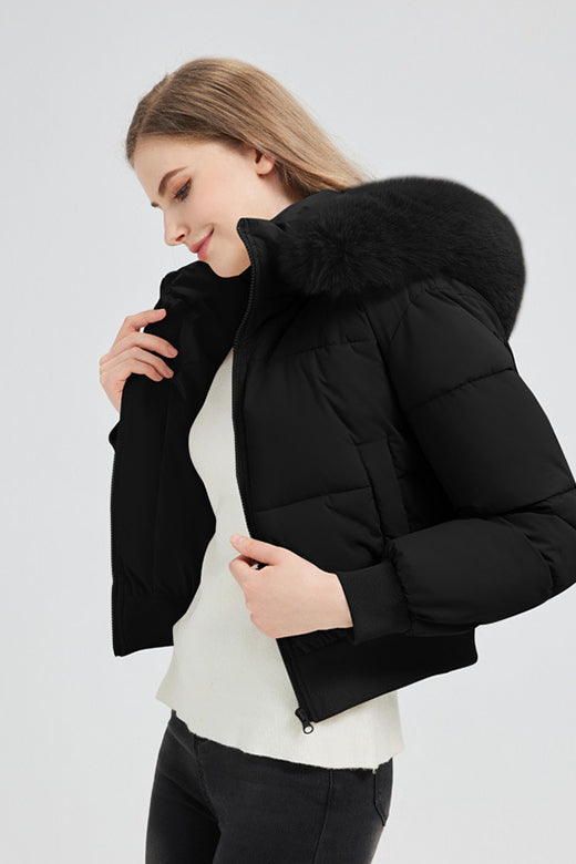 Short Waist Slim Puffer Coat 8