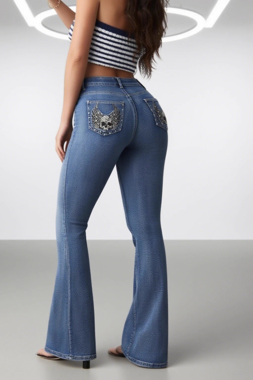 High Waist Slim Fit Denim Jeans
