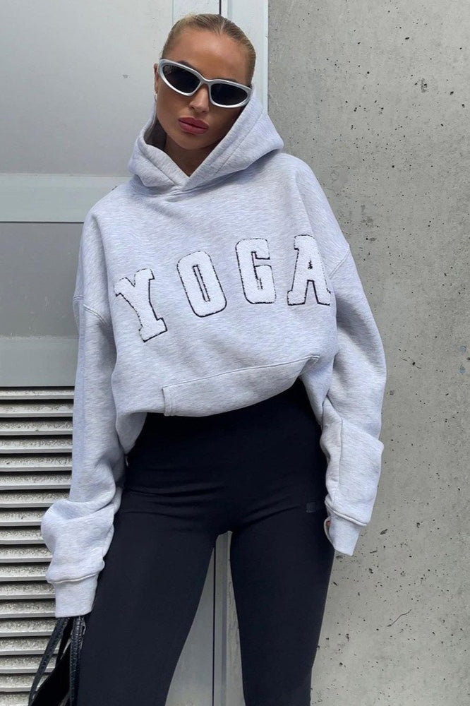 Loose Letter Print Hoodie