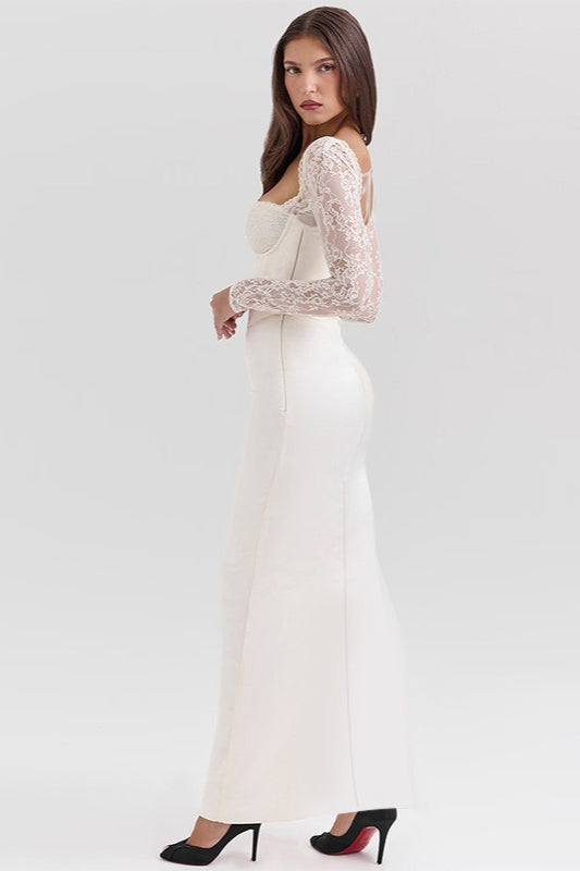 Long Sleeve Bodycon Maxi Lace Dress