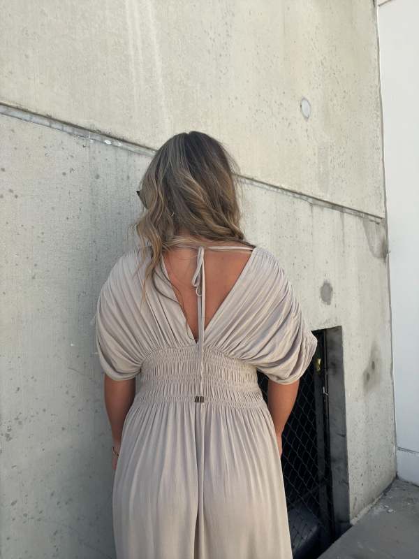 A-Line Print Short Sleeve Midi Dress - View 3