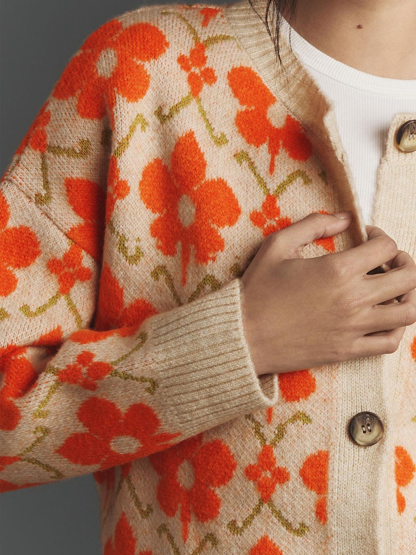 Elegant Long Sleeve Jacquard Cardigan for Stylish Comfort