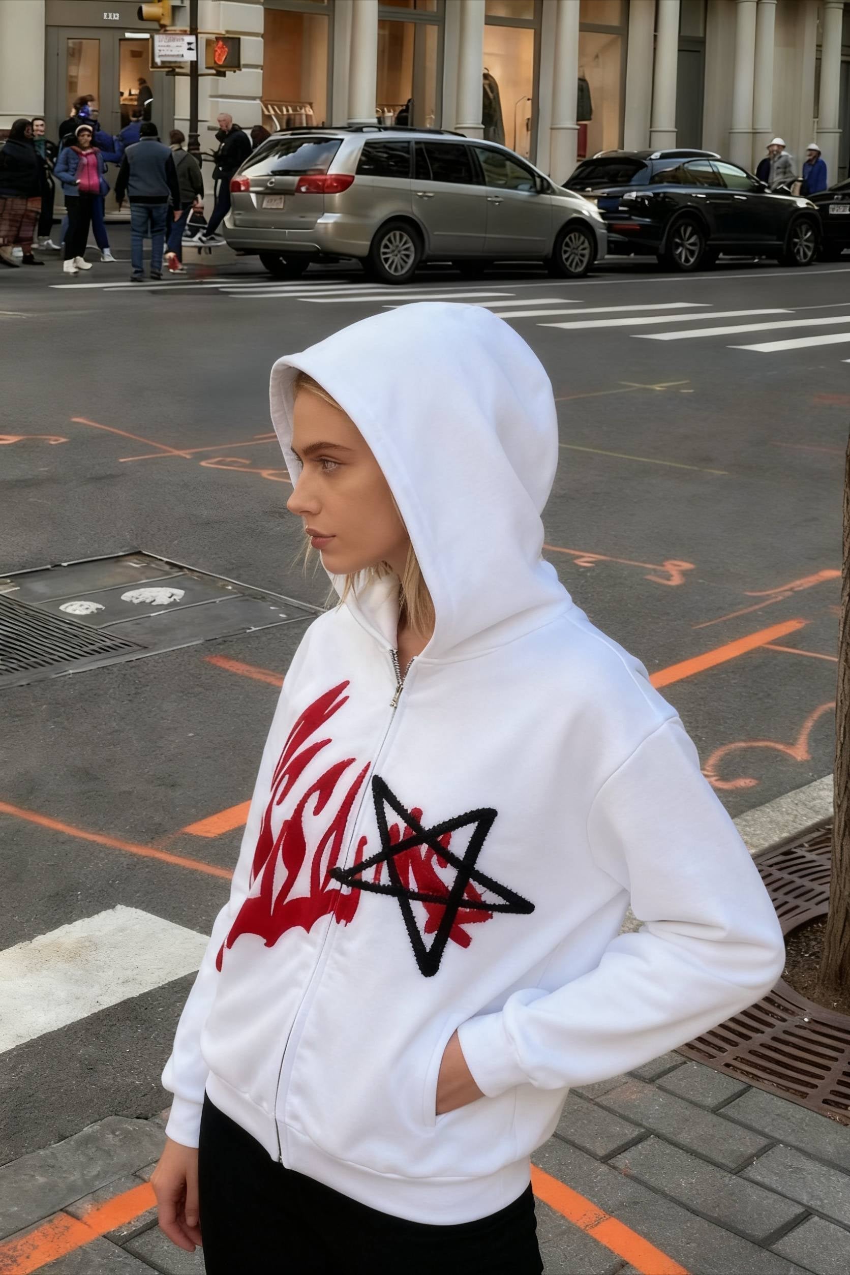 Y2K Retro Letter Hoodie - Fashionpara