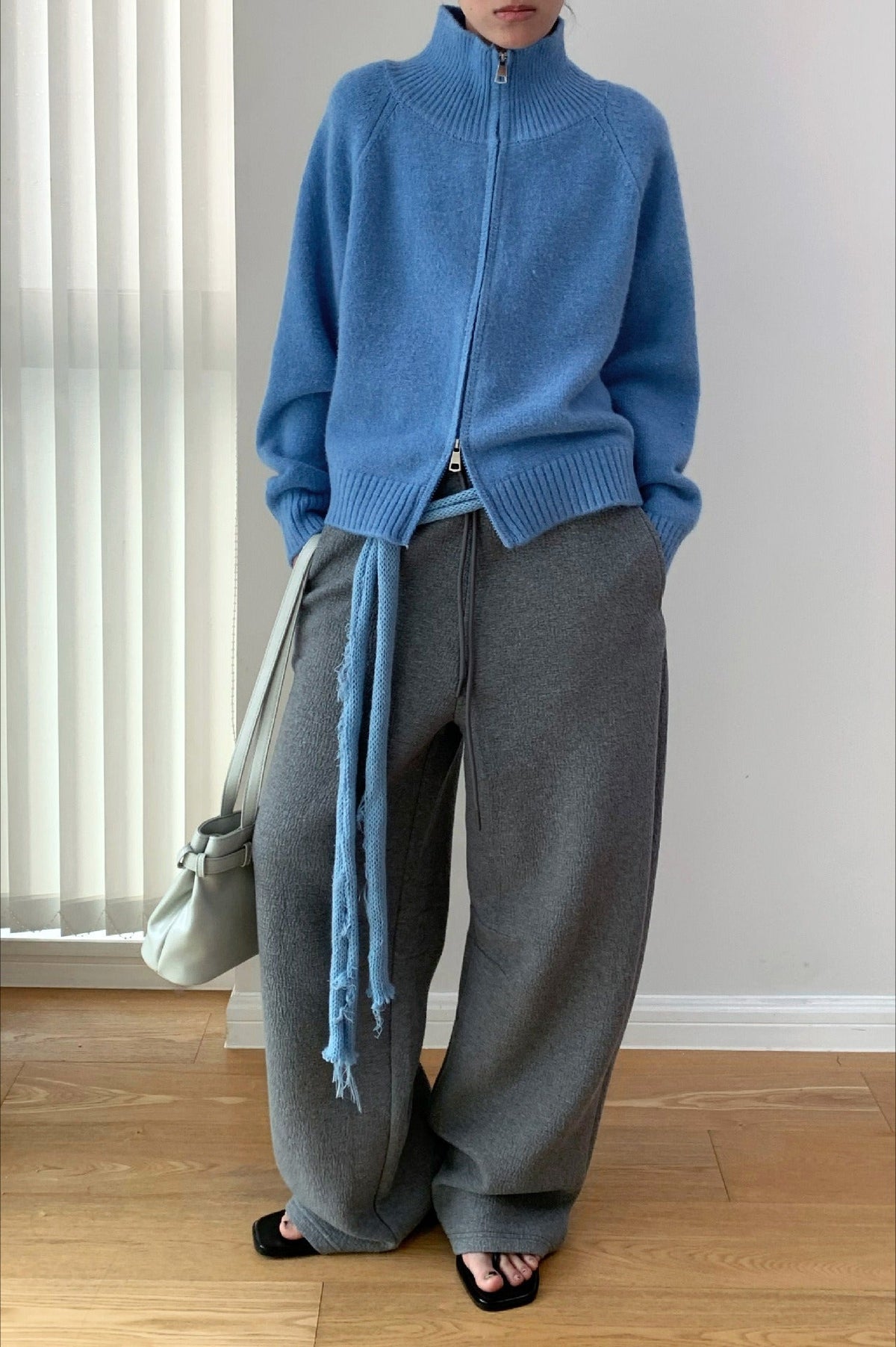 Soft Knit Zipper Cardigan 2