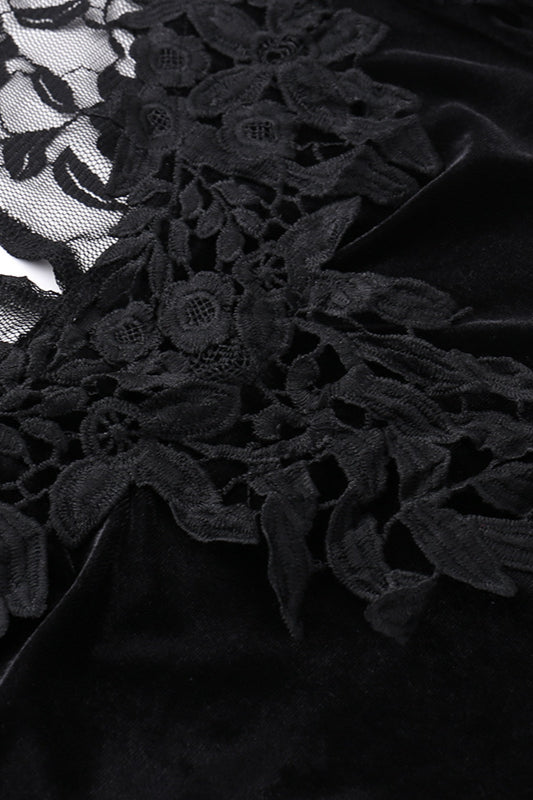 Sheer Lace Mermaid Gothic Dress