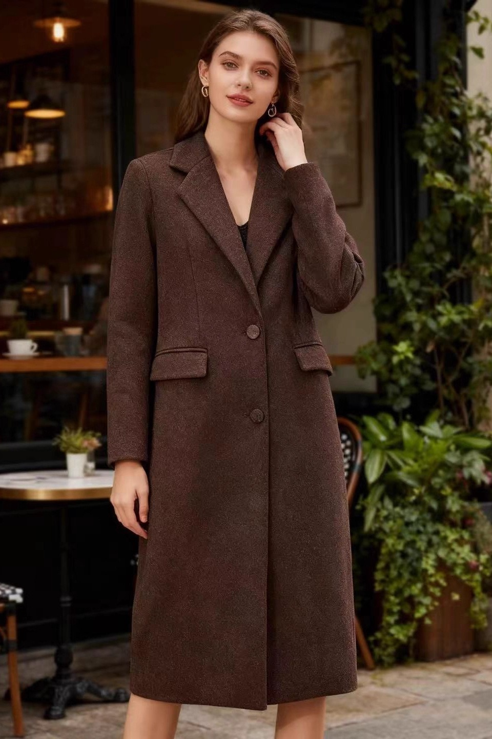 Versatile Wool Blend Long Chic Overcoat - Fashionpara