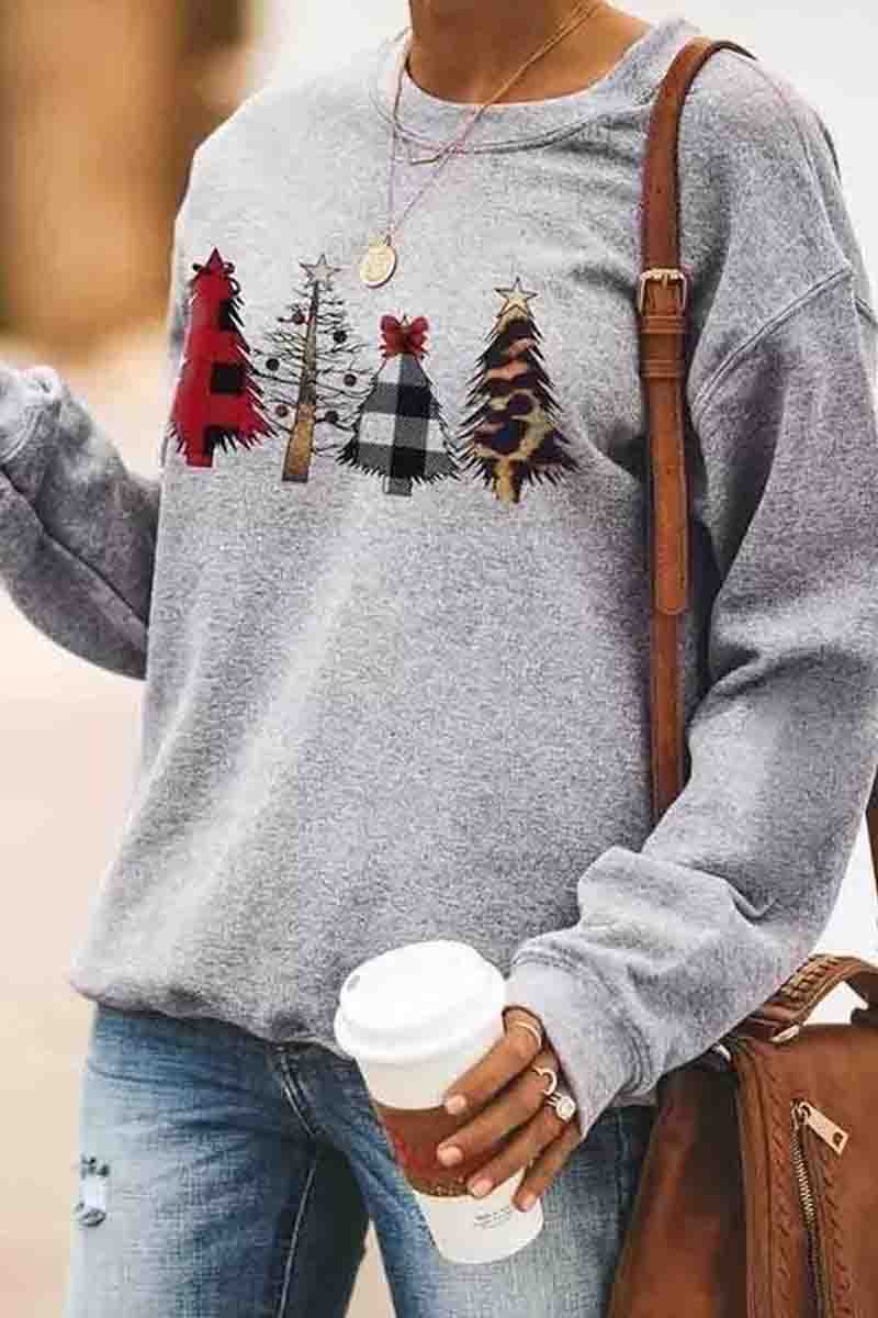 Christmas Trees Plaid Sweatshirt