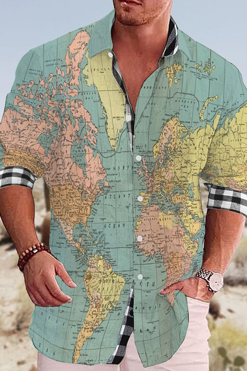 Men's Cotton&Linen Long-Sleeved Fashion Casual Shirt - Fashionpara