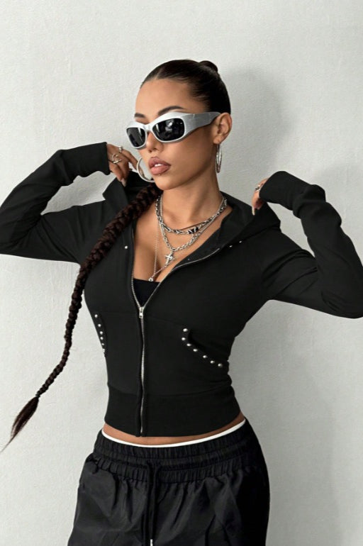 Slim Fit Printed Hoodie - Fashionpara