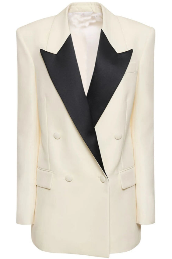 Double Breasted Colorblock Blazer