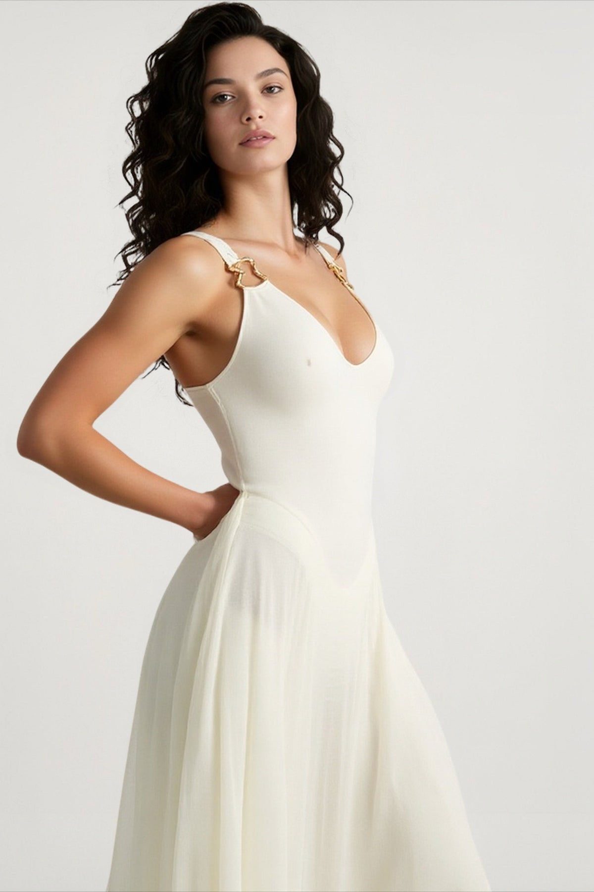 Sheer Mesh Maxi Dress