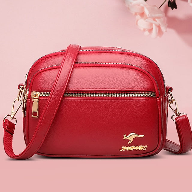 Leather Bag Dome Crossbody Shoulder PU