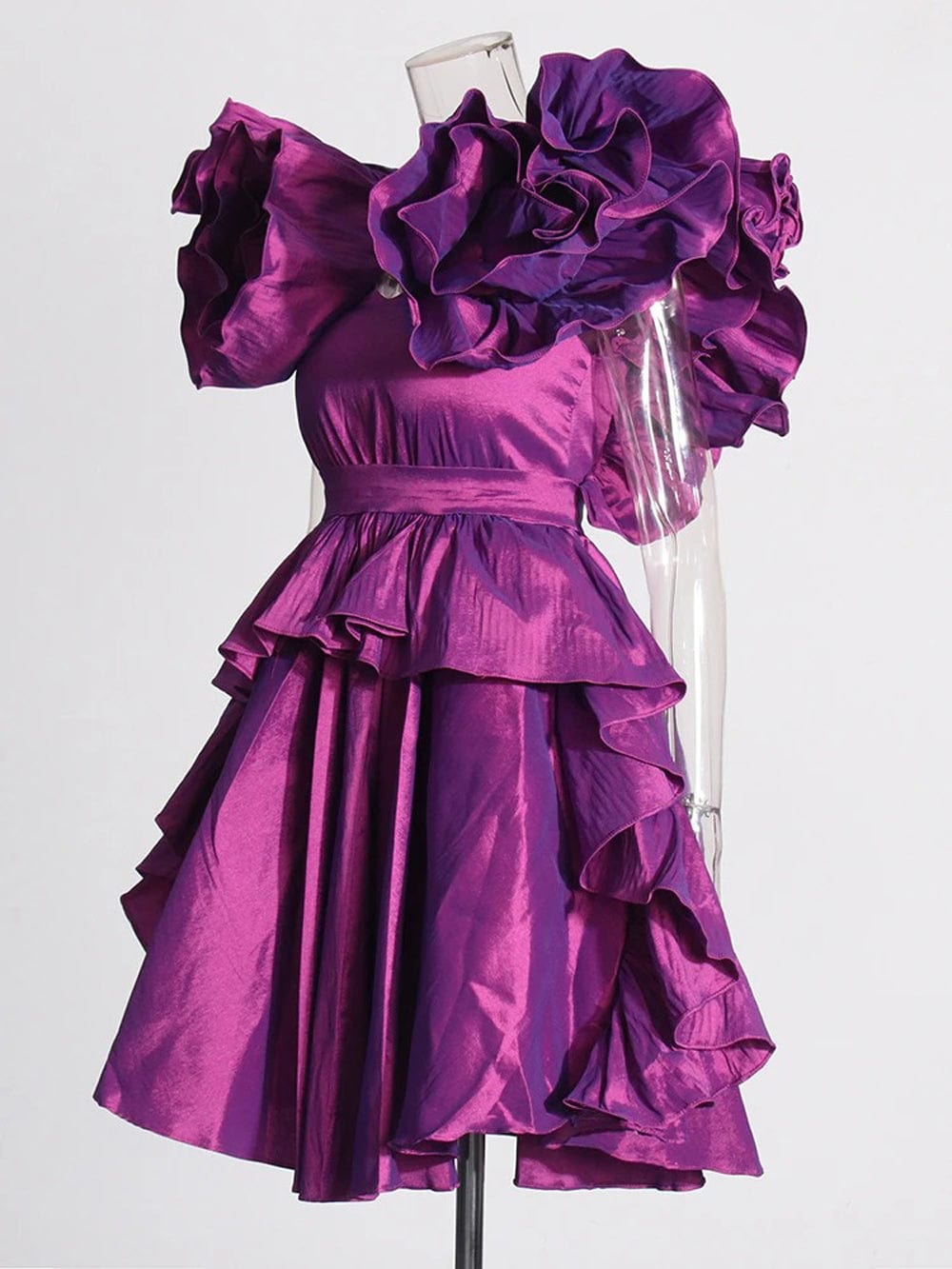 Appliques Ruffled Mini - Fashionpara