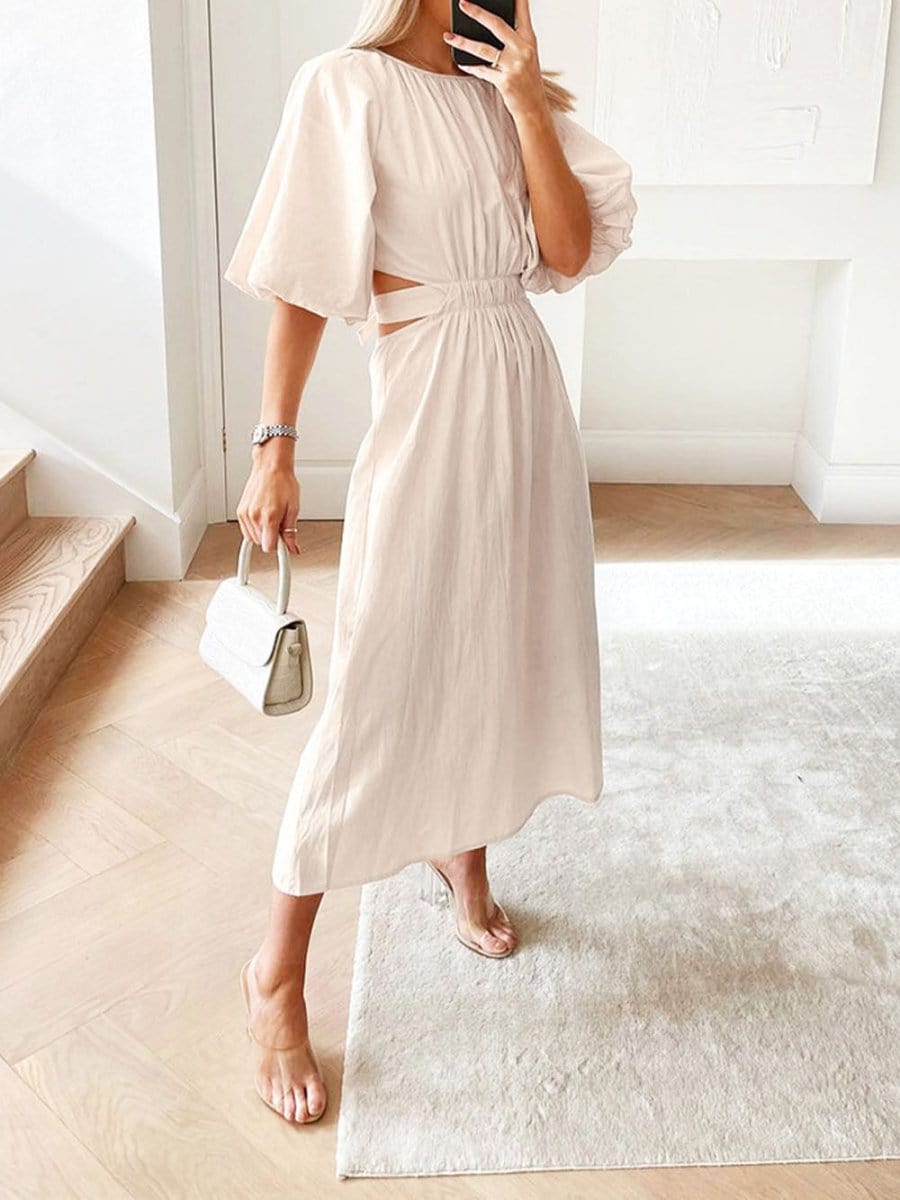 Hollow Out Midi - Fashionpara