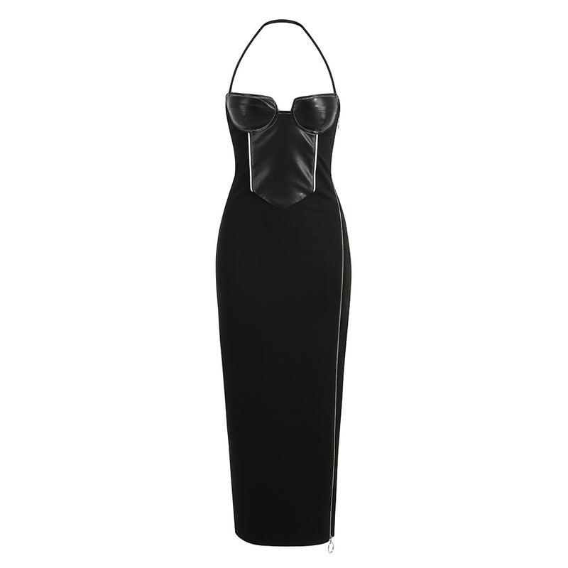 KittenAlarm - Calissa Halter Neck Underwire Maxi Dress