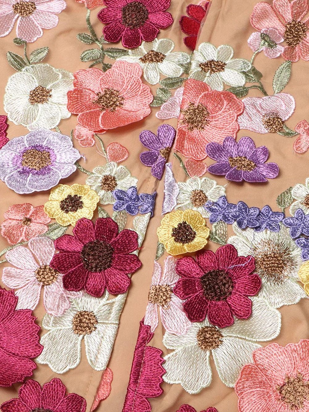 Appliques Sleeveless Midi - Fashionpara