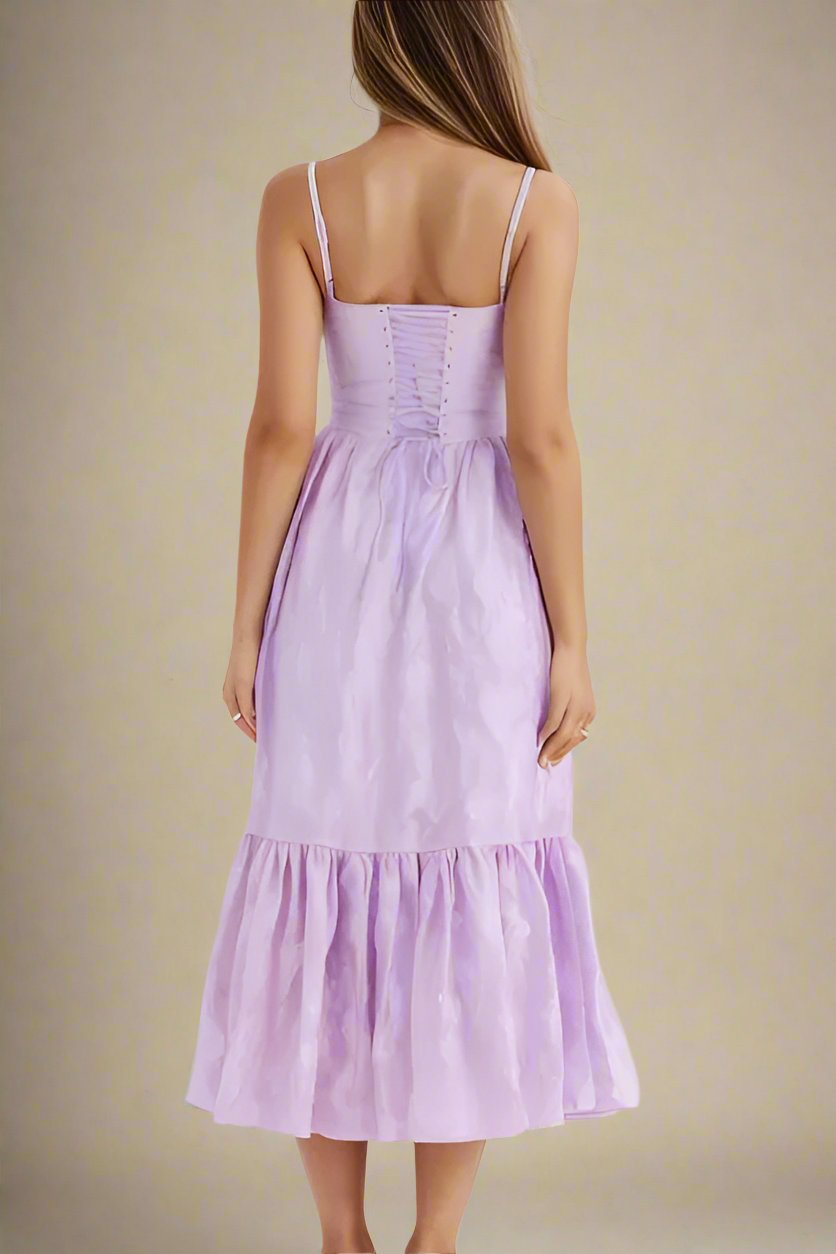 Cameron Bodycon Midi Dress - Violet - Fashionpara