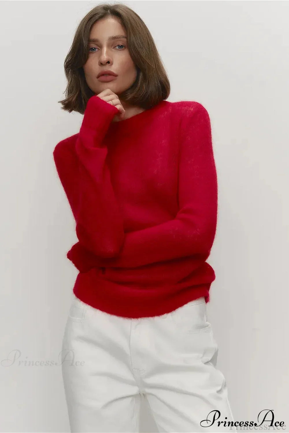 PrincessAce Candy Color Sheer Knit Sweater for Stylish Comfort