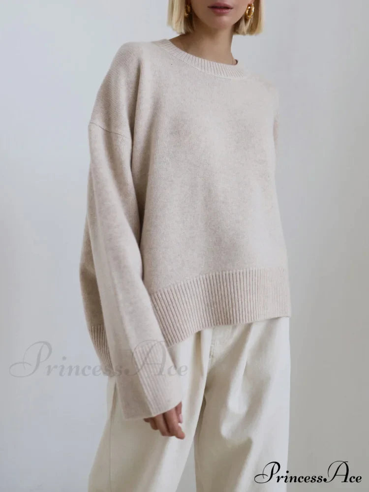 Candyfloss Oversized Graceful Pullover Sweater Apricot / Xs Sweaters-L