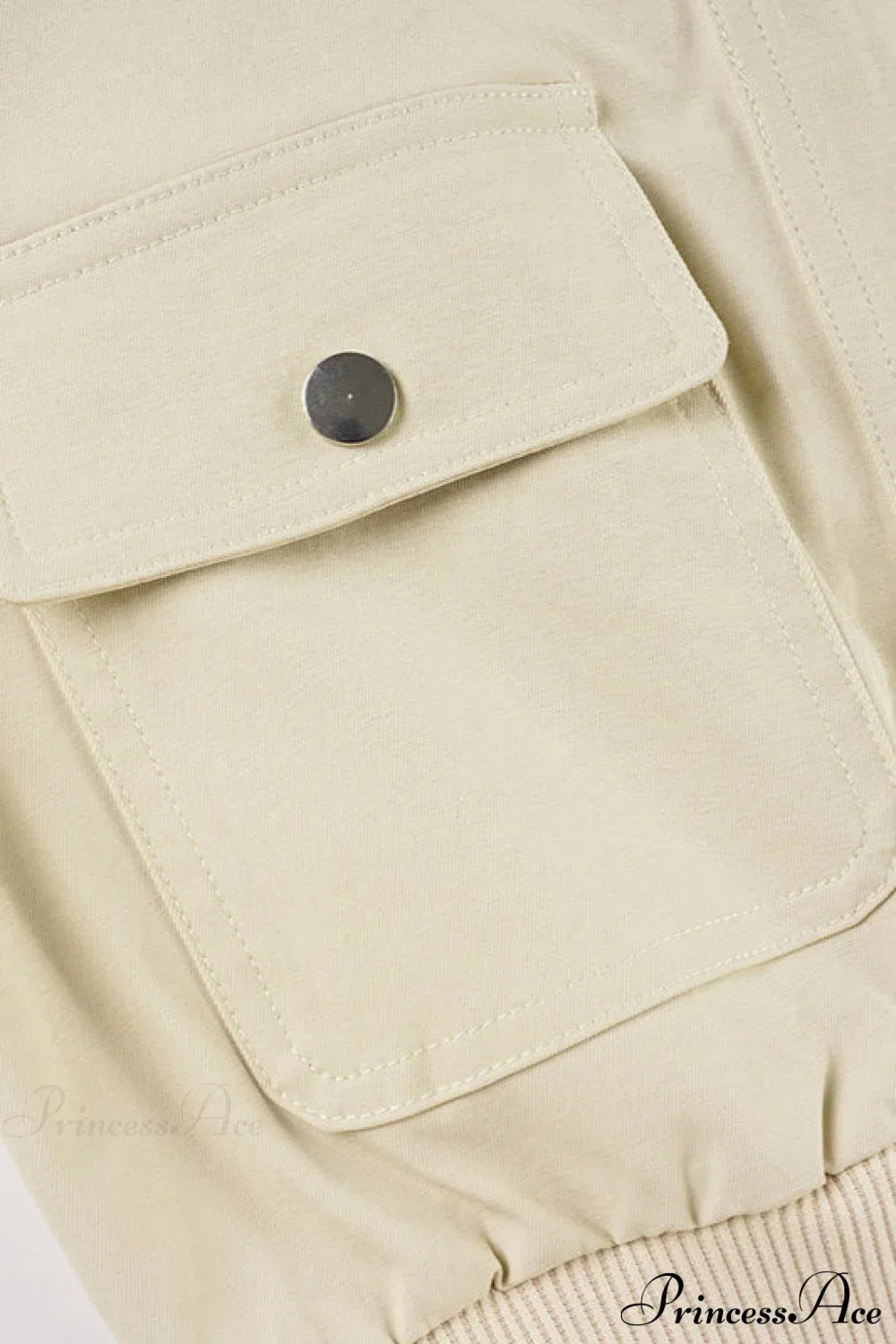 Cargo Zip Pocket Stand Collar Waist Casual Jacket 5
