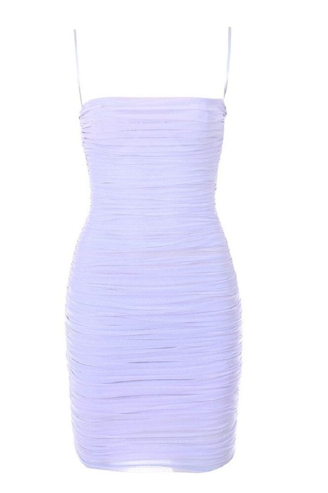 Cassie Bodycon Wrap Mini Dress - Violet Purple - Fashionpara
