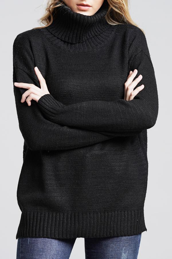 RadyRin Casual Knit High Neck Sweater for Effortless Style