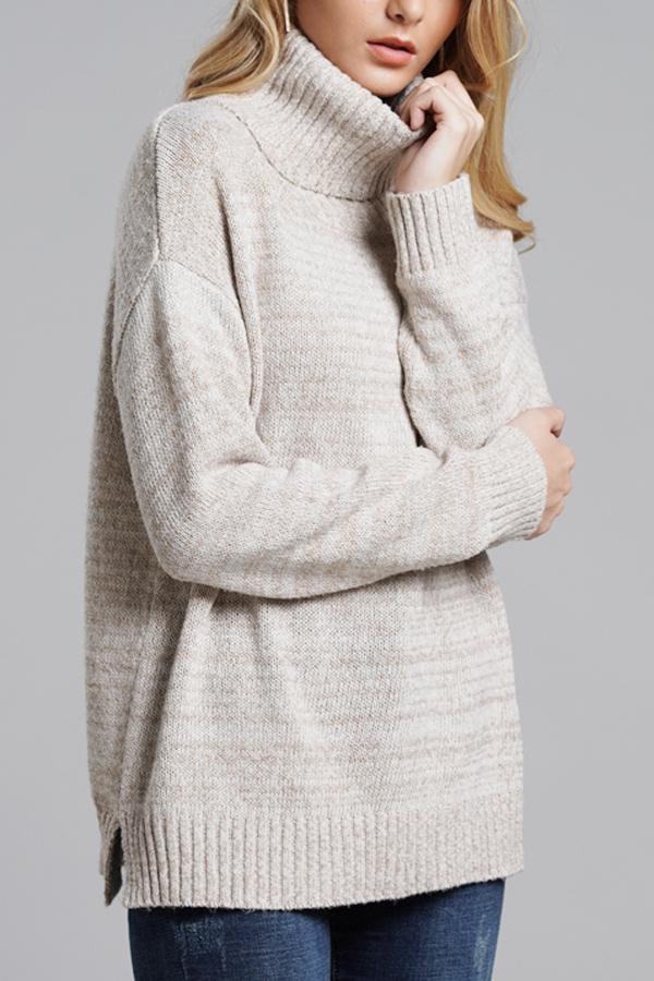 RadyRin Casual Knit High Neck Sweater for Effortless Style