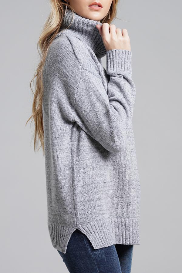 RadyRin Casual Knit High Neck Sweater for Effortless Style