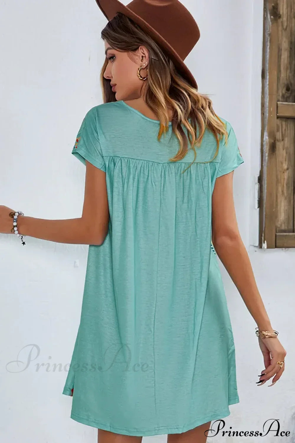 Casual O-neck Cotton Boho Dress