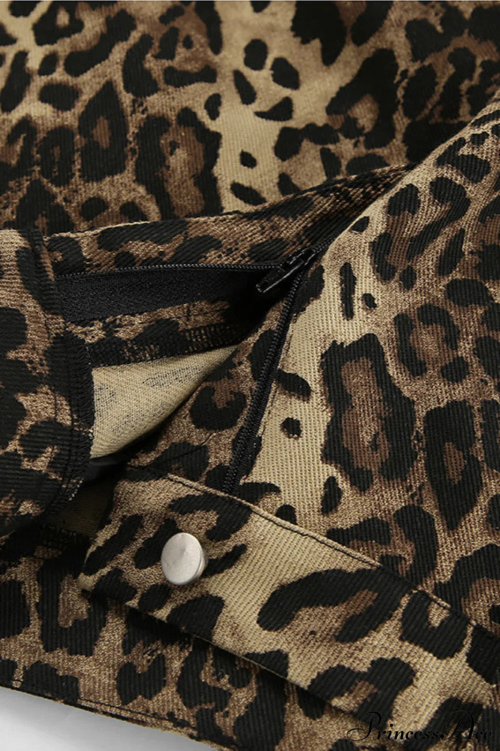 Casual Pure Cotton Leopard Print Wide Leg Pants