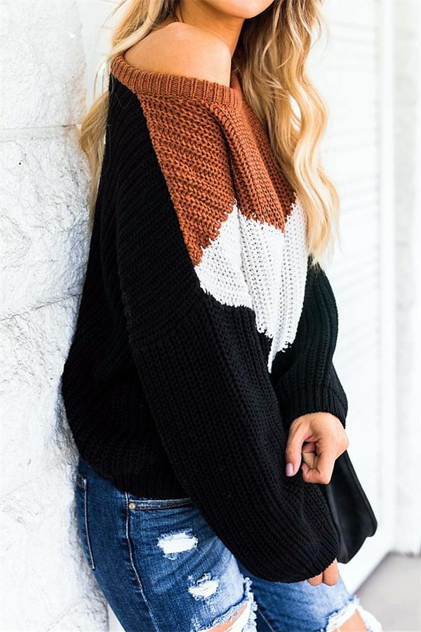 RadyRin Casual Brown Knitted Sweater for Effortless Style