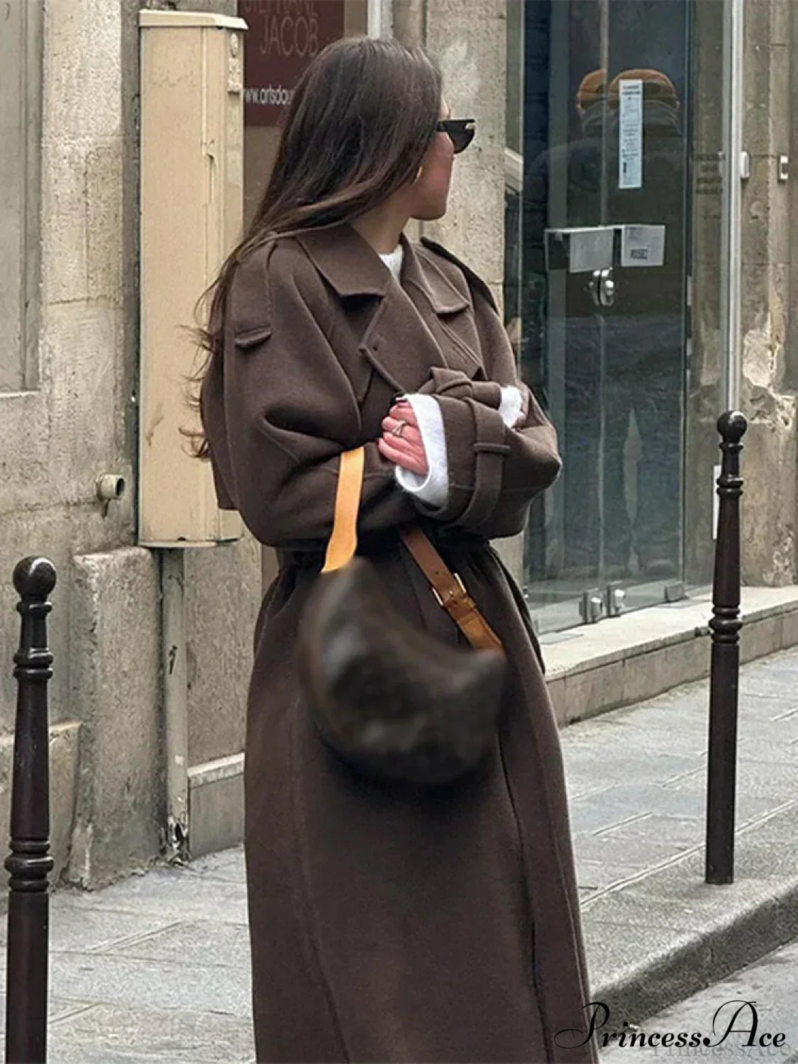 Casual Turn-Down Collar Double-Breasted Overcoat