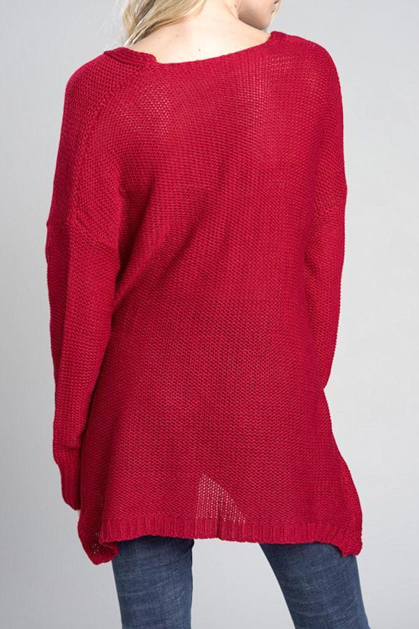 RadyRin Casual V Neck Cross Sweater for Effortless Style