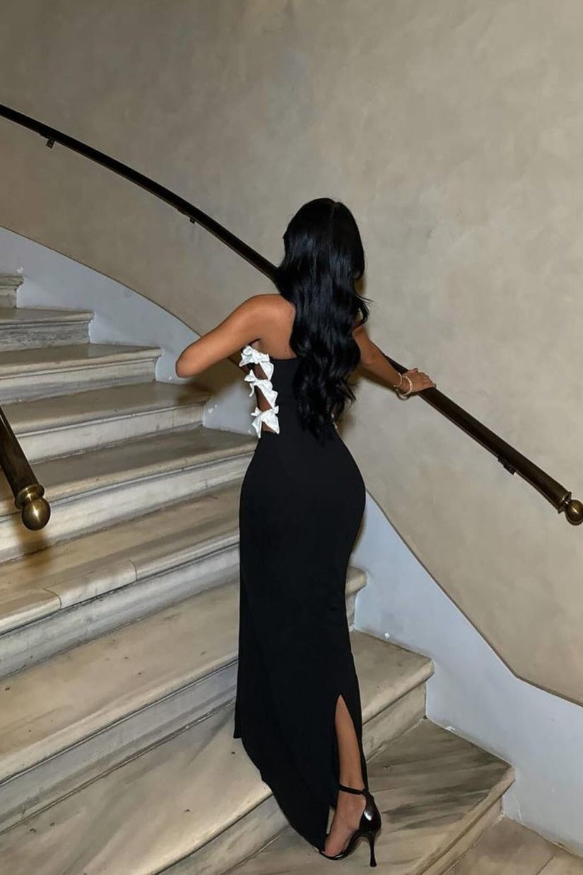 Sexy Off Shoulder Hollow Bow Mermaid Bandage Formal Dress