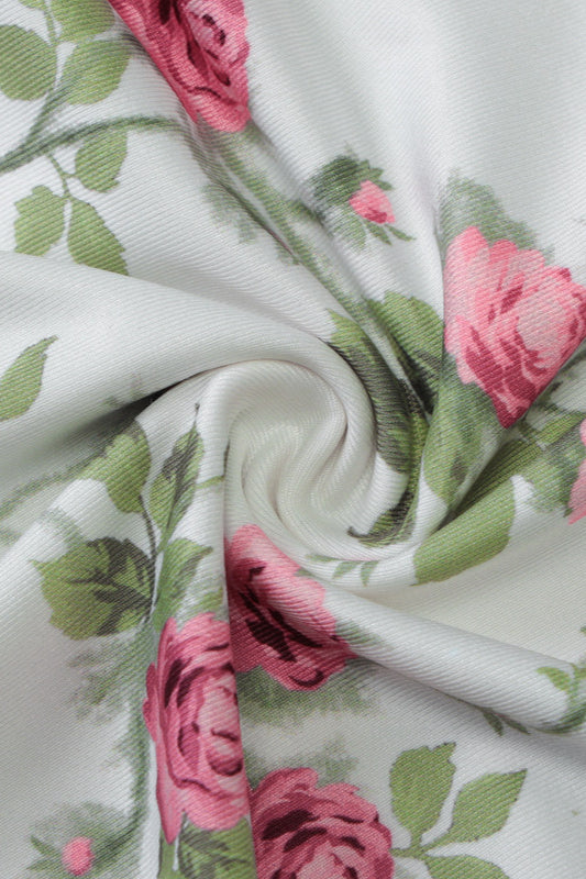 Floral Print Sweetheart Corset Mermaid Maxi Dress 4