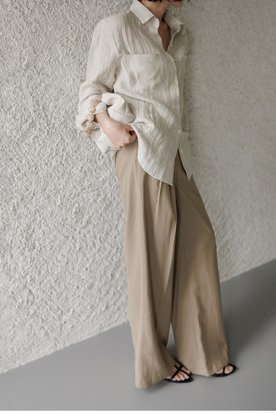 Old Money Wave Texture Blouse